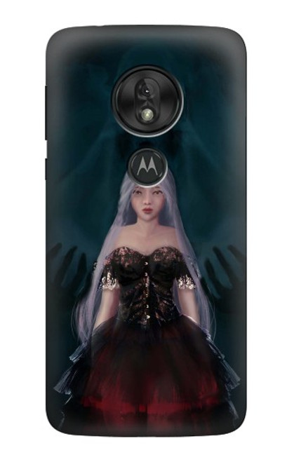 S3847 Lilith Devil Bride Gothique Fille Crâne Grim Reaper Etui Coque Housse pour Motorola Moto G7 Power