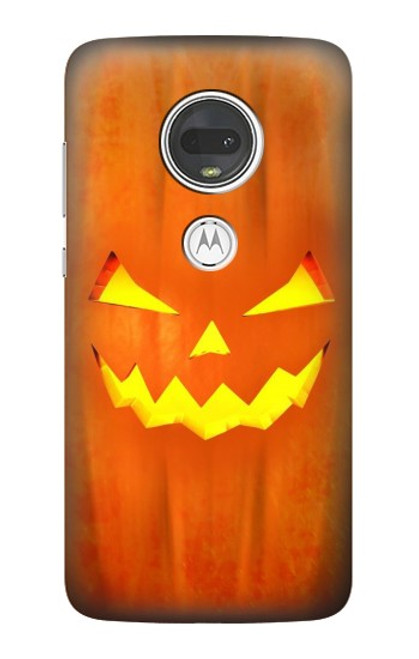 S3828 Citrouille d'Halloween Etui Coque Housse pour Motorola Moto G7, Moto G7 Plus