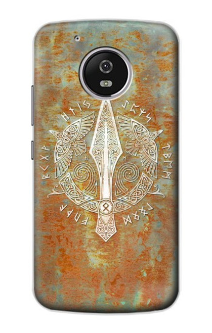 S3827 Lance Gungnir d'Odin Norse Viking Symbol Etui Coque Housse pour Motorola Moto G5