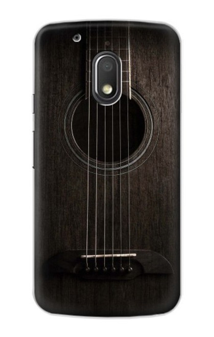 S3834 Guitare noire Old Woods Etui Coque Housse pour Motorola Moto G4 Play