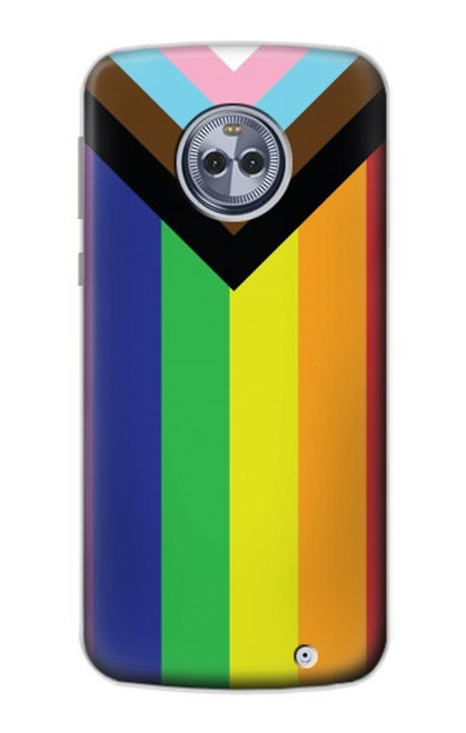 S3846 Drapeau de fierté LGBT Etui Coque Housse pour Motorola Moto X4