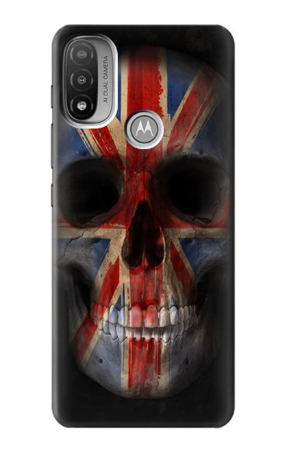 S3848 Crâne de drapeau du Royaume-Uni Etui Coque Housse pour Motorola Moto E20,E30,E40