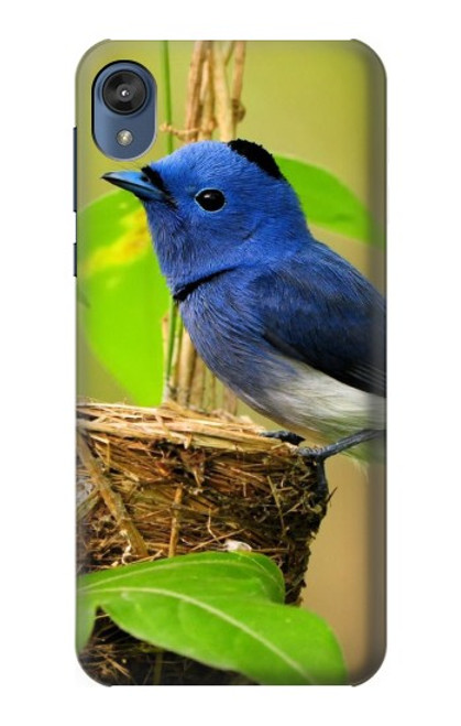 S3839 Oiseau bleu du bonheur Oiseau bleu Etui Coque Housse pour Motorola Moto E6, Moto E (6th Gen)