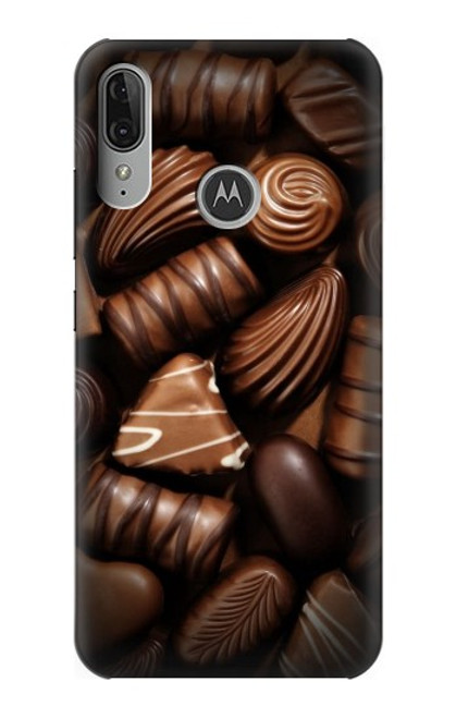 S3840 Amateurs de chocolat au lait au chocolat noir Etui Coque Housse pour Motorola Moto E6 Plus, Moto E6s