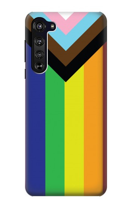 S3846 Drapeau de fierté LGBT Etui Coque Housse pour Motorola Edge