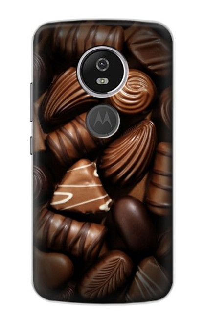 S3840 Amateurs de chocolat au lait au chocolat noir Etui Coque Housse pour Motorola Moto E5 Plus