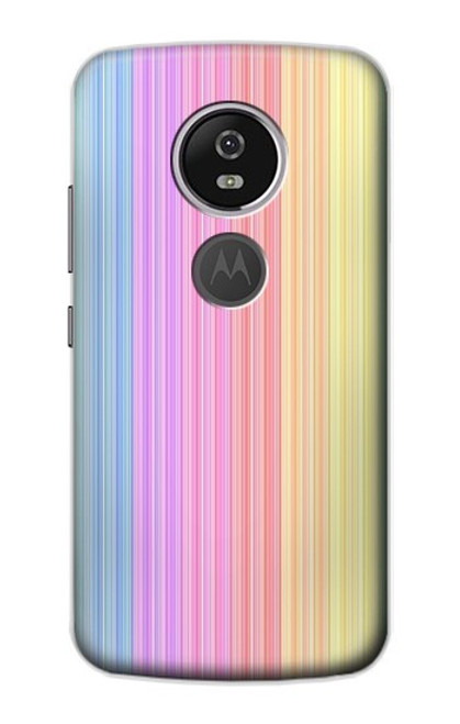 S3849 Couleurs verticales colorées Etui Coque Housse pour Motorola Moto E5 Plus