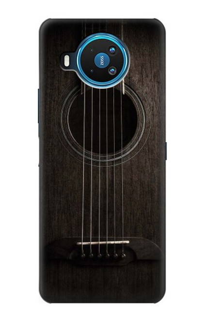 S3834 Guitare noire Old Woods Etui Coque Housse pour Nokia 8.3 5G