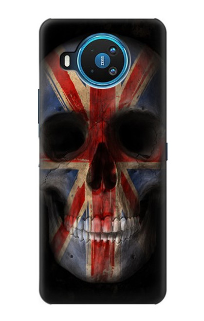 S3848 Crâne de drapeau du Royaume-Uni Etui Coque Housse pour Nokia 8.3 5G