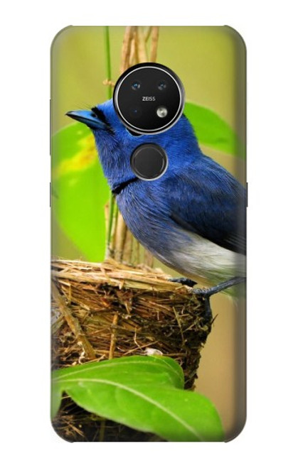 S3839 Oiseau bleu du bonheur Oiseau bleu Etui Coque Housse pour Nokia 7.2
