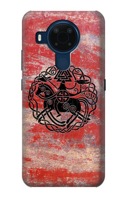 S3831 Symbole antique nordique viking Etui Coque Housse pour Nokia 5.4