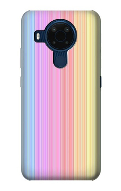 S3849 Couleurs verticales colorées Etui Coque Housse pour Nokia 5.4