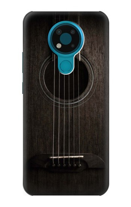 S3834 Guitare noire Old Woods Etui Coque Housse pour Nokia 3.4