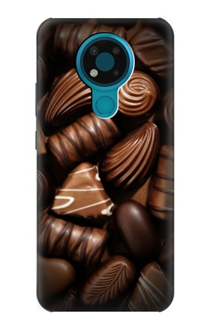 S3840 Amateurs de chocolat au lait au chocolat noir Etui Coque Housse pour Nokia 3.4