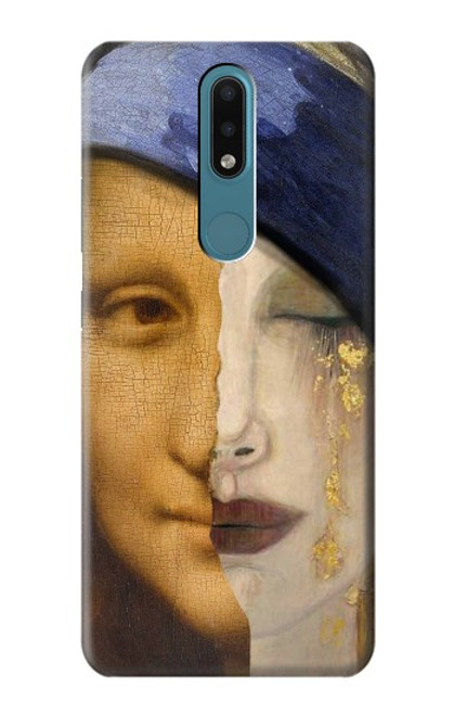S3853 La Joconde Gustav Klimt Vermeer Etui Coque Housse pour Nokia 2.4