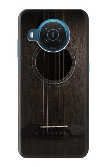 S3834 Guitare noire Old Woods Etui Coque Housse pour Nokia X20