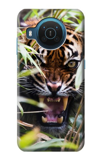 S3838 Tigre du Bengale qui aboie Etui Coque Housse pour Nokia X20