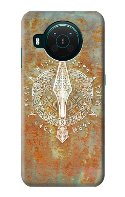 S3827 Lance Gungnir d'Odin Norse Viking Symbol Etui Coque Housse pour Nokia X10