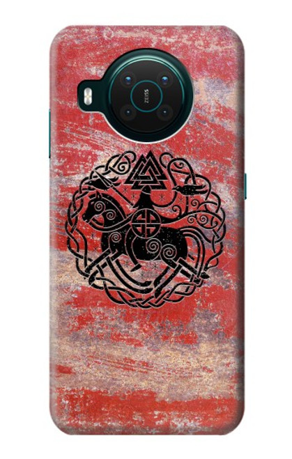 S3831 Symbole antique nordique viking Etui Coque Housse pour Nokia X10