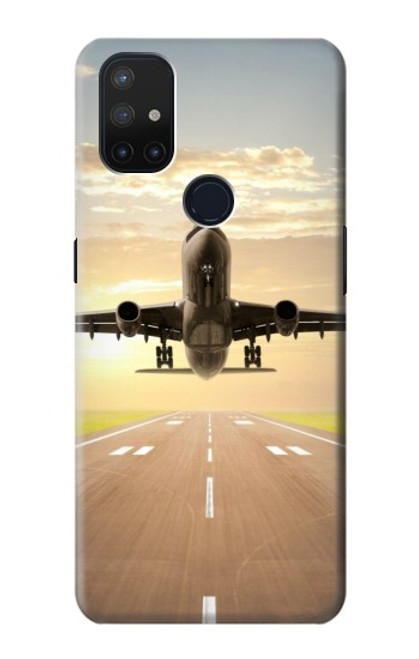 S3837 Avion Décollage Sunrise Etui Coque Housse pour OnePlus Nord N10 5G