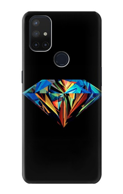 S3842 Diamant coloré abstrait Etui Coque Housse pour OnePlus Nord N10 5G