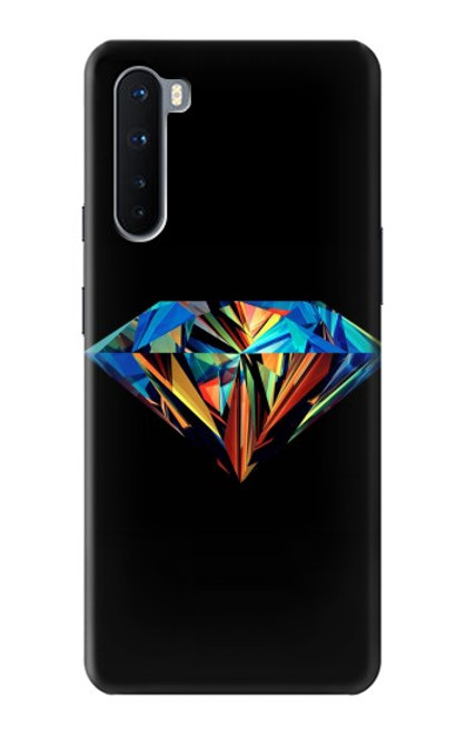 S3842 Diamant coloré abstrait Etui Coque Housse pour OnePlus Nord