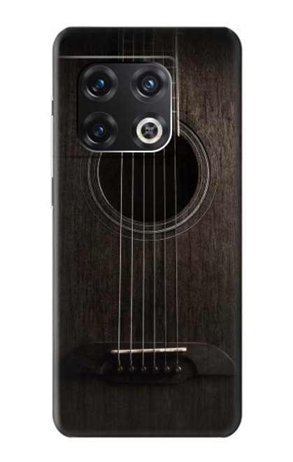 S3834 Guitare noire Old Woods Etui Coque Housse pour OnePlus 10 Pro