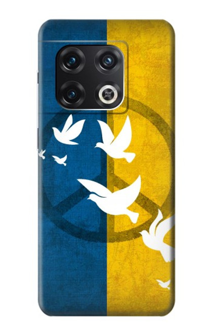 S3857 Colombe de la paix drapeau ukrainien Etui Coque Housse pour OnePlus 10 Pro