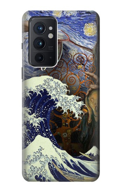 S3851 Monde de l'art Van Gogh Hokusai Da Vinci Etui Coque Housse pour OnePlus 9RT 5G