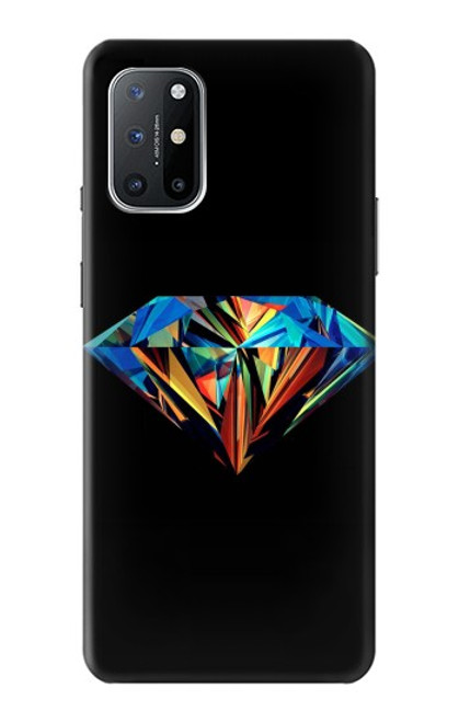 S3842 Diamant coloré abstrait Etui Coque Housse pour OnePlus 8T