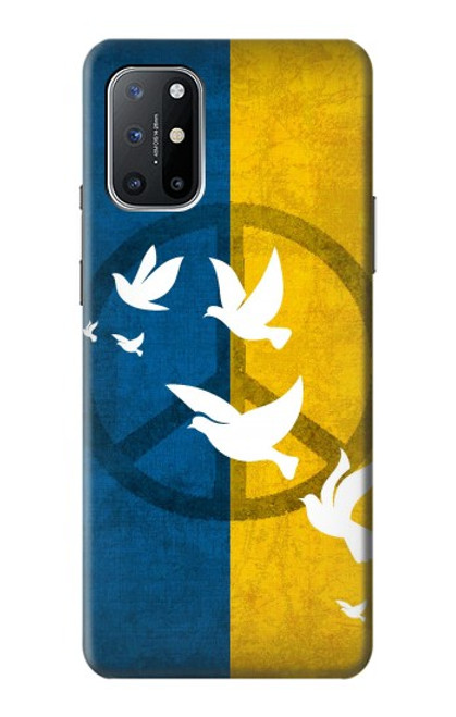 S3857 Colombe de la paix drapeau ukrainien Etui Coque Housse pour OnePlus 8T
