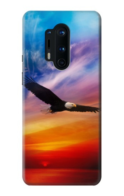 S3841 Pygargue à tête blanche volant dans un ciel coloré Etui Coque Housse pour OnePlus 8 Pro