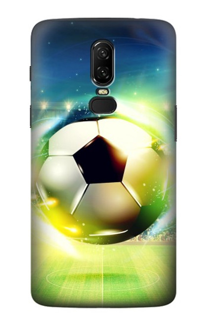 S3844 Ballon de football de football rougeoyant Etui Coque Housse pour OnePlus 6