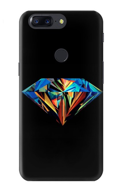 S3842 Diamant coloré abstrait Etui Coque Housse pour OnePlus 5T