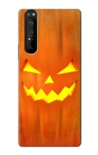 S3828 Citrouille d'Halloween Etui Coque Housse pour Sony Xperia 1 III