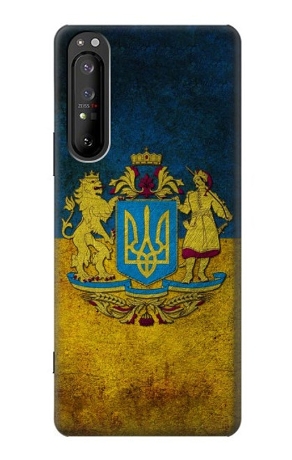 S3858 Drapeau de l'Ukraine Etui Coque Housse pour Sony Xperia 1 II