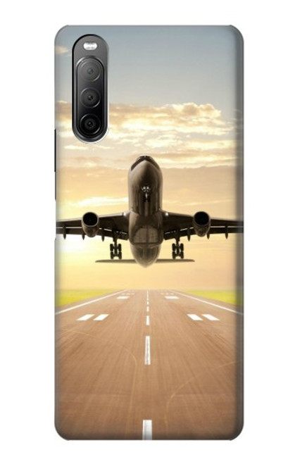 S3837 Avion Décollage Sunrise Etui Coque Housse pour Sony Xperia 10 II