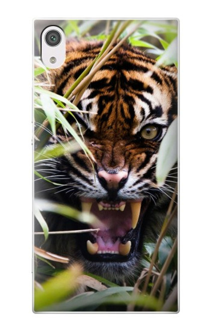 S3838 Tigre du Bengale qui aboie Etui Coque Housse pour Sony Xperia XA1