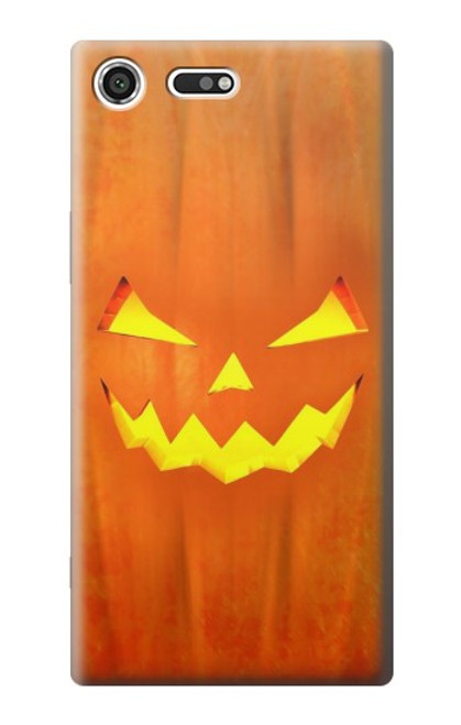 S3828 Citrouille d'Halloween Etui Coque Housse pour Sony Xperia XZ Premium