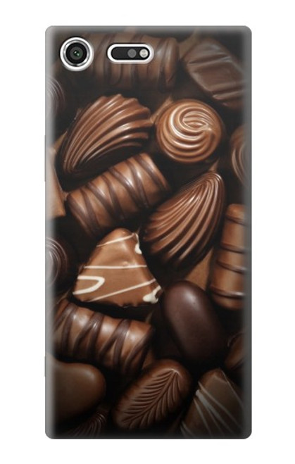 S3840 Amateurs de chocolat au lait au chocolat noir Etui Coque Housse pour Sony Xperia XZ Premium