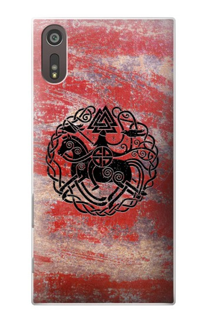 S3831 Symbole antique nordique viking Etui Coque Housse pour Sony Xperia XZ