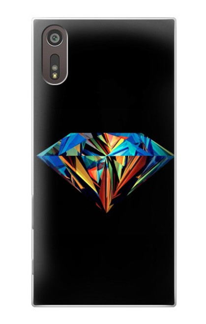 S3842 Diamant coloré abstrait Etui Coque Housse pour Sony Xperia XZ