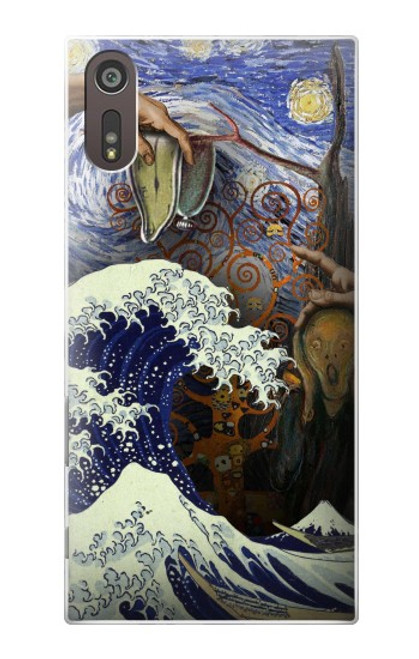 S3851 Monde de l'art Van Gogh Hokusai Da Vinci Etui Coque Housse pour Sony Xperia XZ