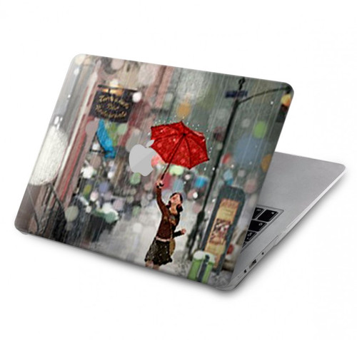 S0108 Fille sous la pluie Etui Coque Housse pour MacBook Pro 14 M1-M5 A2442,A2779,A2992,A2918,A3112,A3185,A3401,A3434,A3112