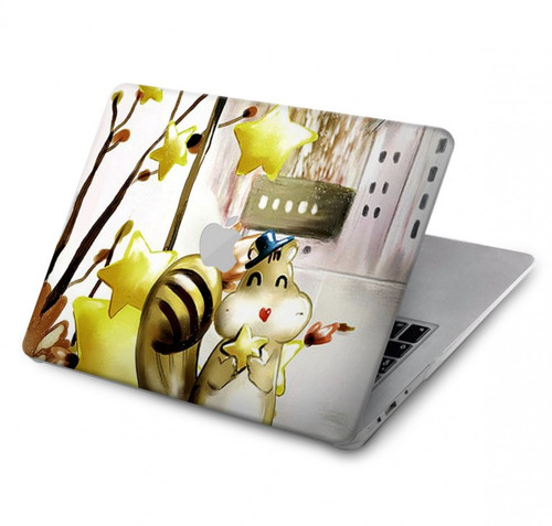 S0109 Écureuil mignon Dessin animé Etui Coque Housse pour MacBook Pro 14 M1,M2,M3 (2021,2023) - A2442, A2779, A2992, A2918