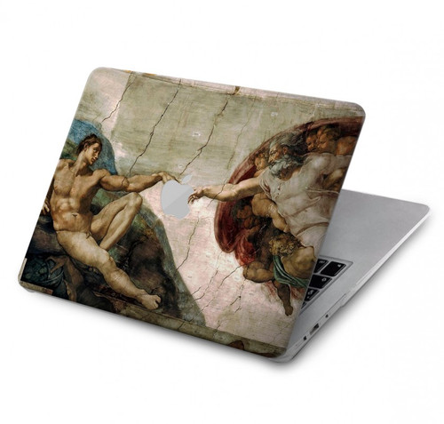 S0179 Michel-Ange Création d'Adam Etui Coque Housse pour MacBook Pro 14 M1-M5 A2442,A2779,A2992,A2918,A3112,A3185,A3401,A3434,A3112