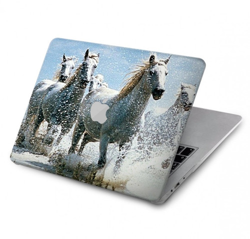S0250 Cheval Blanc Etui Coque Housse pour MacBook Pro 14 M1-M5 A2442,A2779,A2992,A2918,A3112,A3185,A3401,A3434,A3112