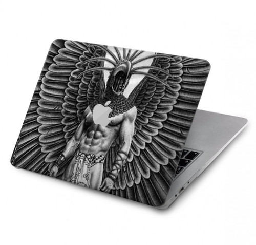 S1235 Guerrier aztèque Etui Coque Housse pour MacBook Pro 14 M1-M5 A2442,A2779,A2992,A2918,A3112,A3185,A3401,A3434,A3112