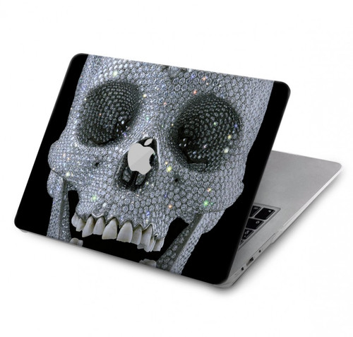 S1286 Crâne de diamant Etui Coque Housse pour MacBook Pro 14 M1-M5 A2442,A2779,A2992,A2918,A3112,A3185,A3401,A3434,A3112