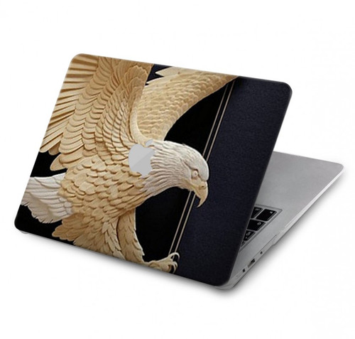 S1383 Sculpture papier Aigle Etui Coque Housse pour MacBook Pro 14 M1-M5 A2442,A2779,A2992,A2918,A3112,A3185,A3401,A3434,A3112